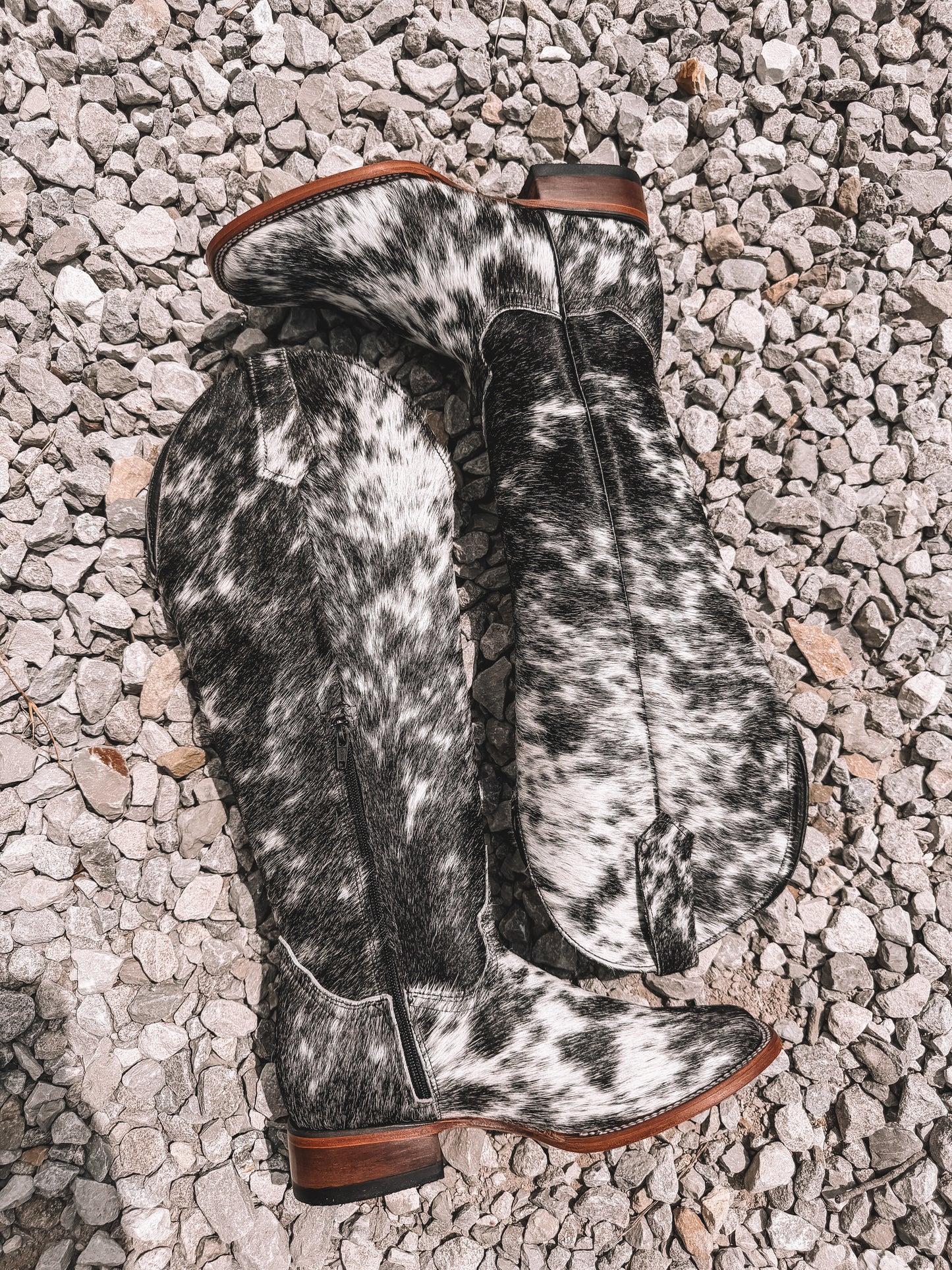 Knee High Cowhide Boots ~ Square Toe