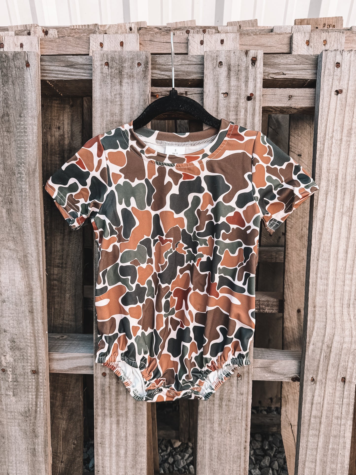 Old School Camo Boys Onesie