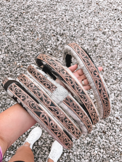 Cowhide & Leather Steering Wheel Cover 15 inch