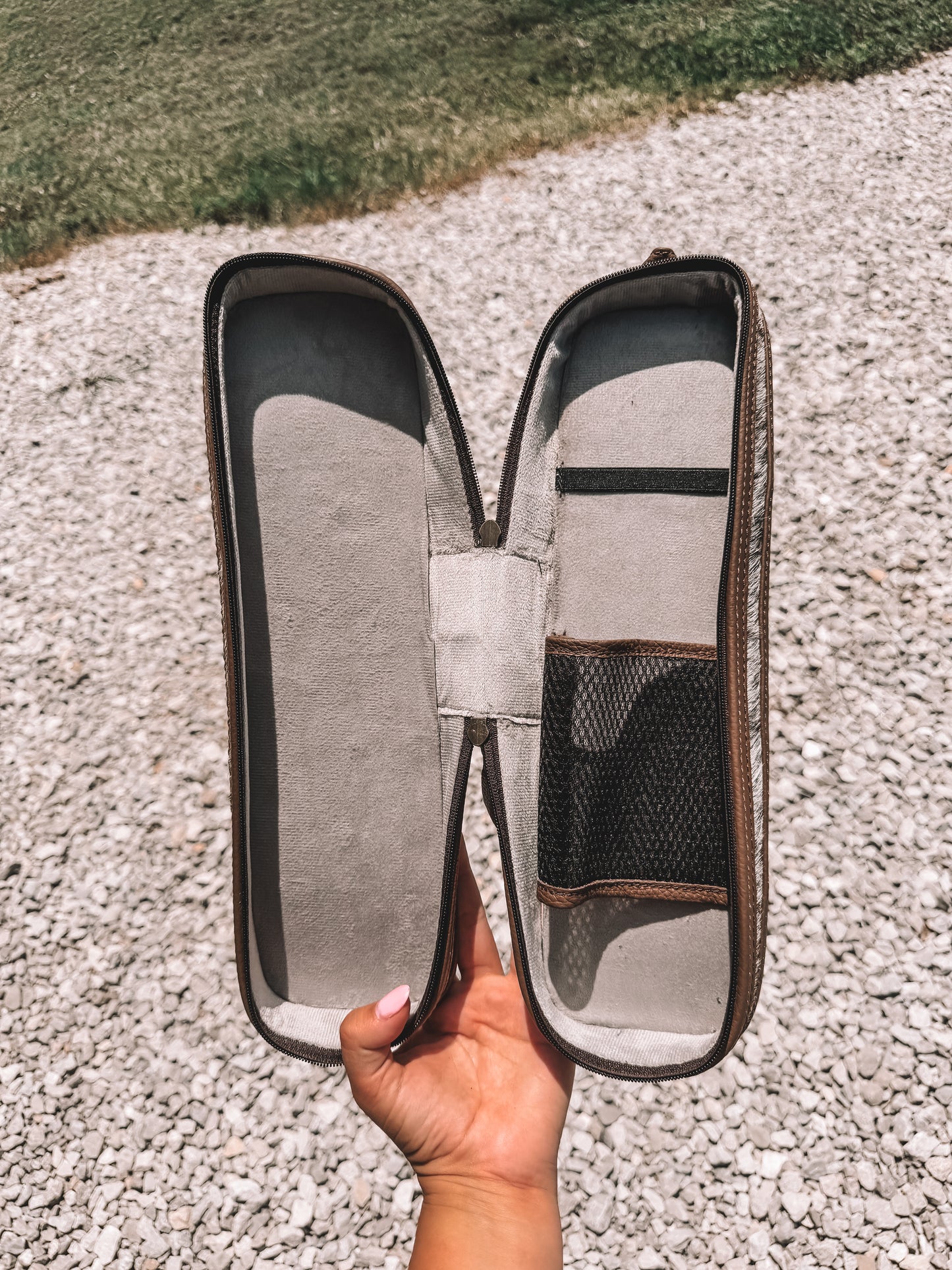 Tooled Leather & Cowhide Hot Iron Case