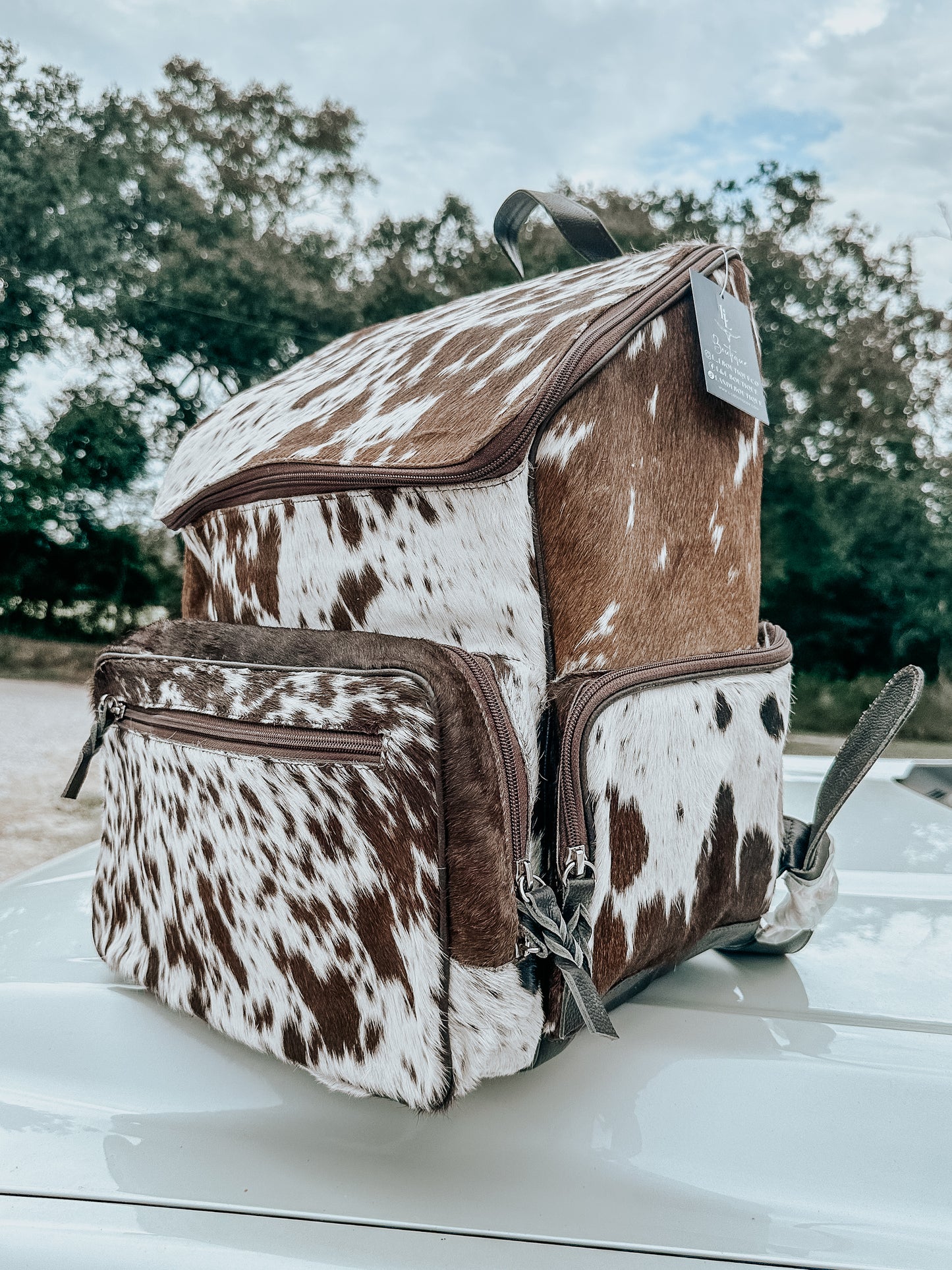 Load it Up Cowhide Backpack in Chocolate