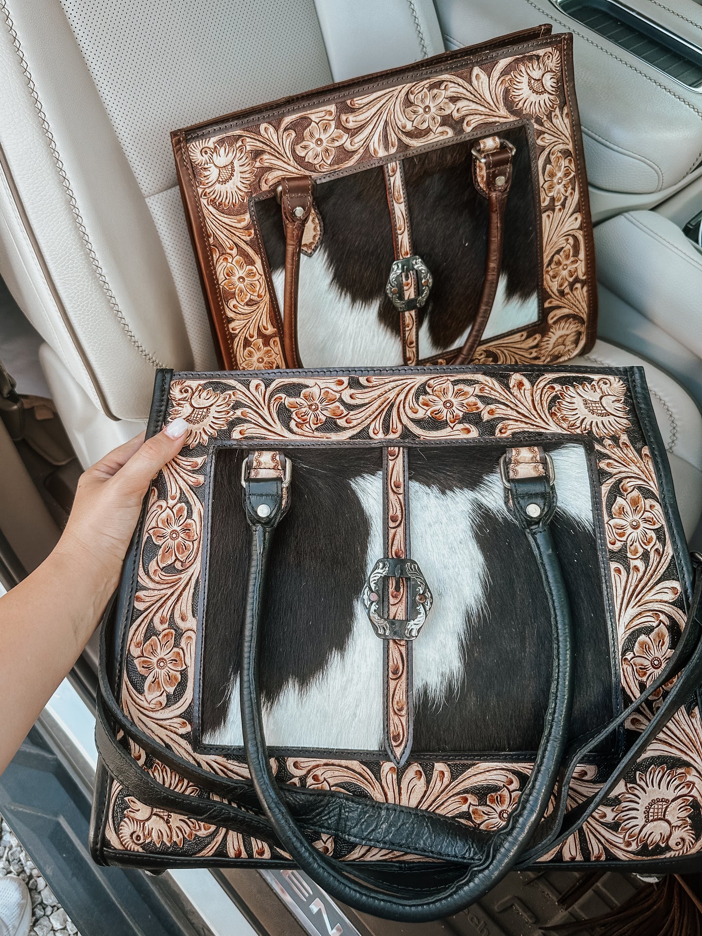 State Of Mind Cowhide Crossbody Purse