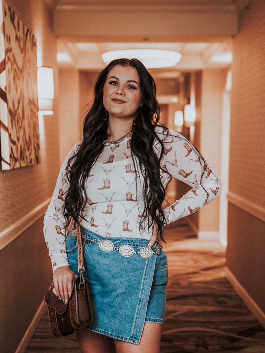 Boots Mesh Top