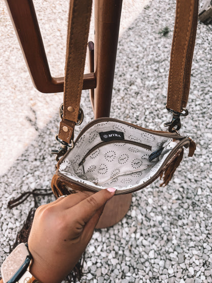 Bourbon Cowhide & Leather Wristlet Crossbody