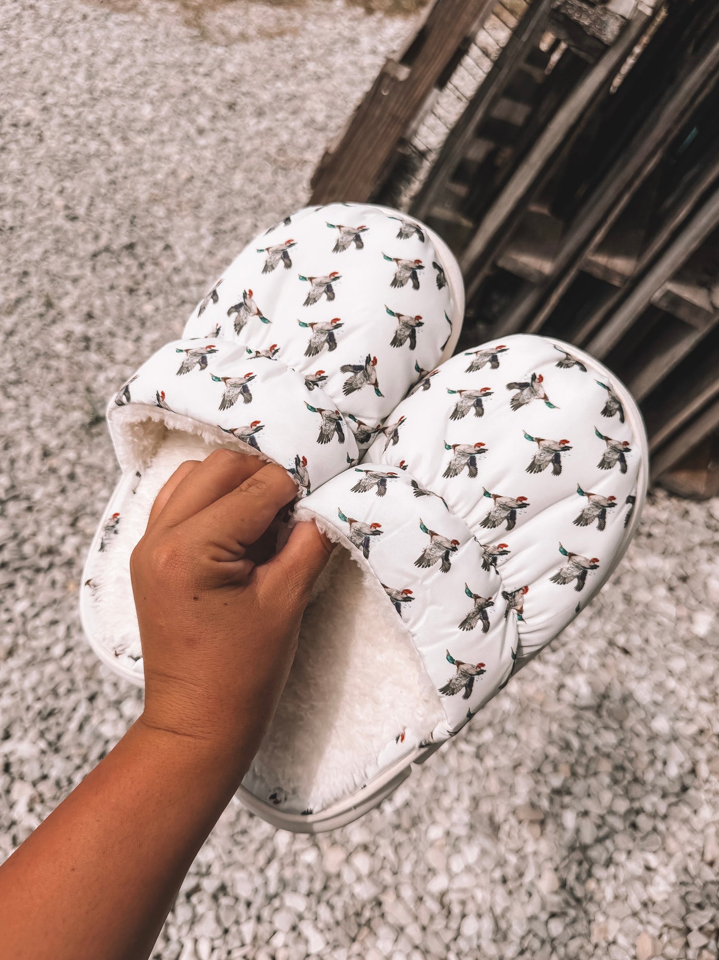 White Duck Slippers