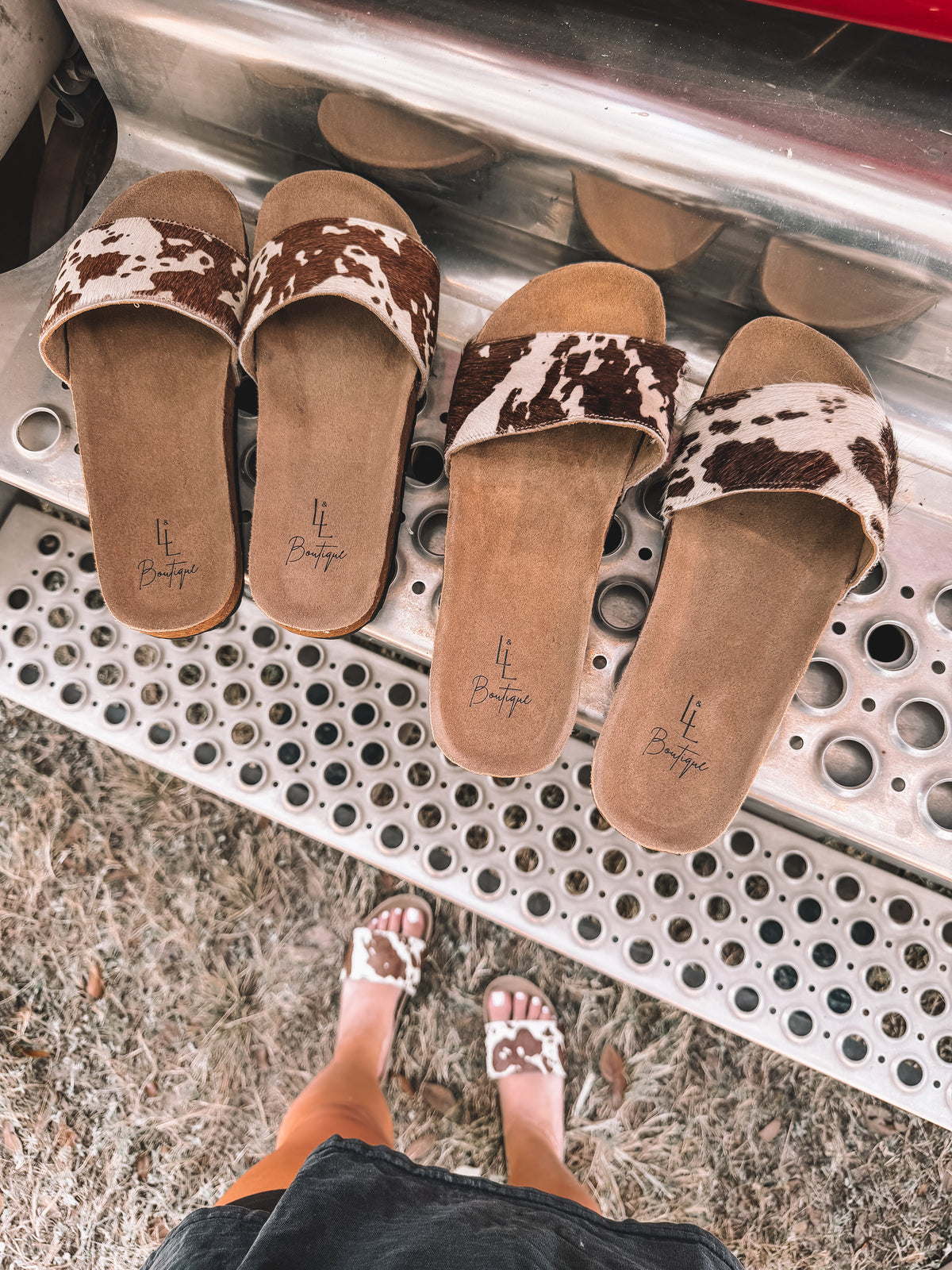Cowhide Slides x L&L