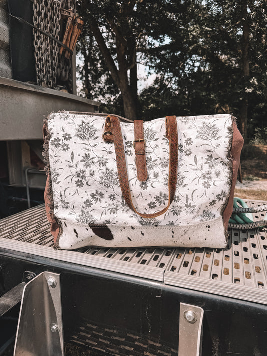 Ursinia Cowhide Weekender Bag