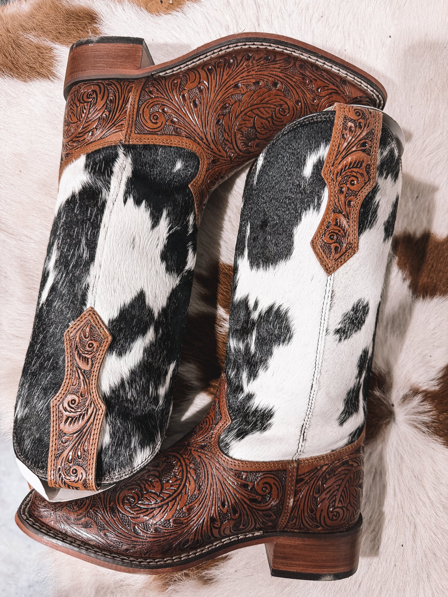 Savanna Cowhide Leather Boots