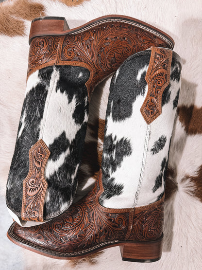 Savanna Cowhide Leather Boots