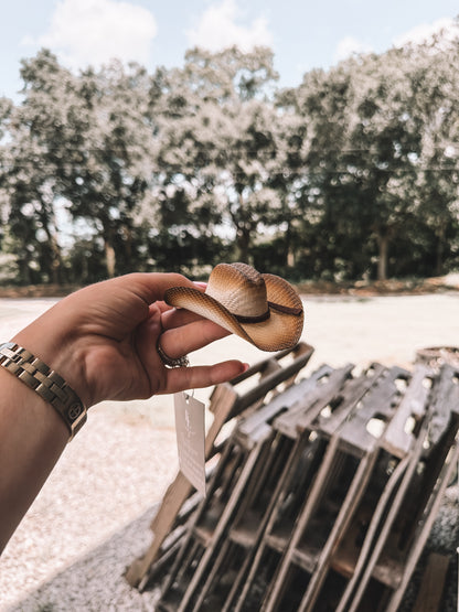 Straw Cowboy Hat Keychain