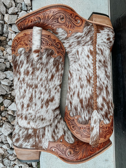 Dust Cowhide Leather Boots