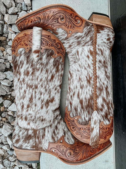 Dust Cowhide Leather Boots