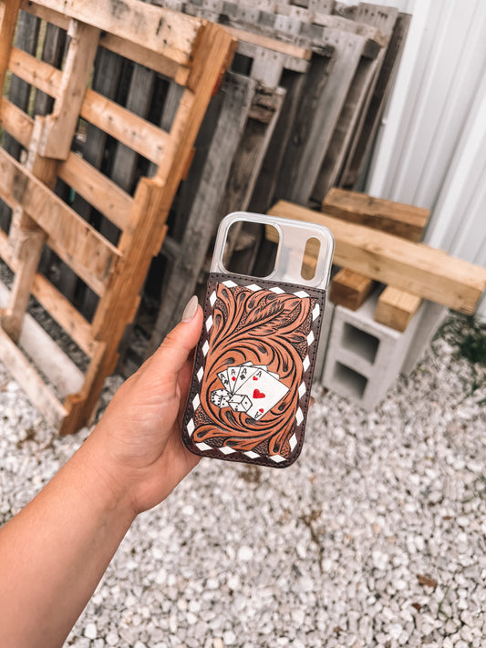 Aces Tooled Leather IPhone 17 Pro Max Case
