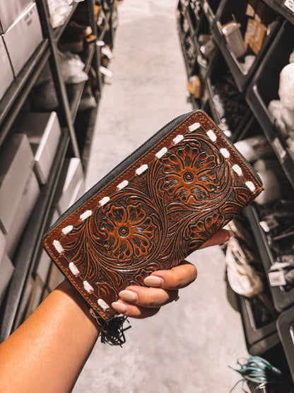 Tooled Stitch Wallet