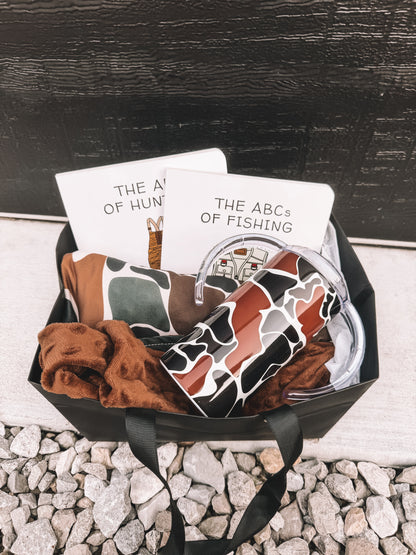 Camo Toddler Blanket Cup Book Bundle