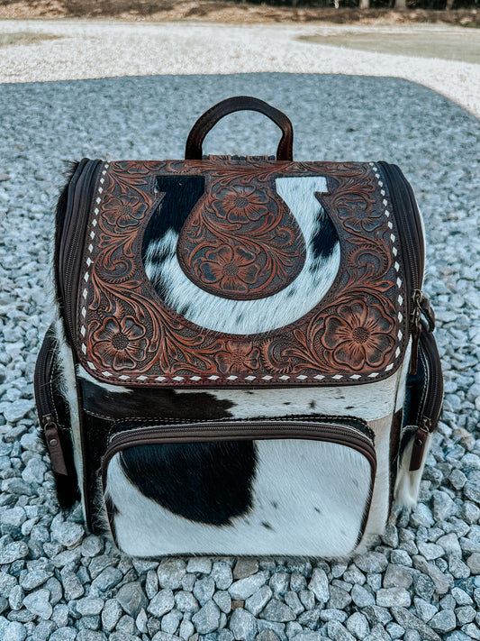 Horseshoe Cowhide Backpack