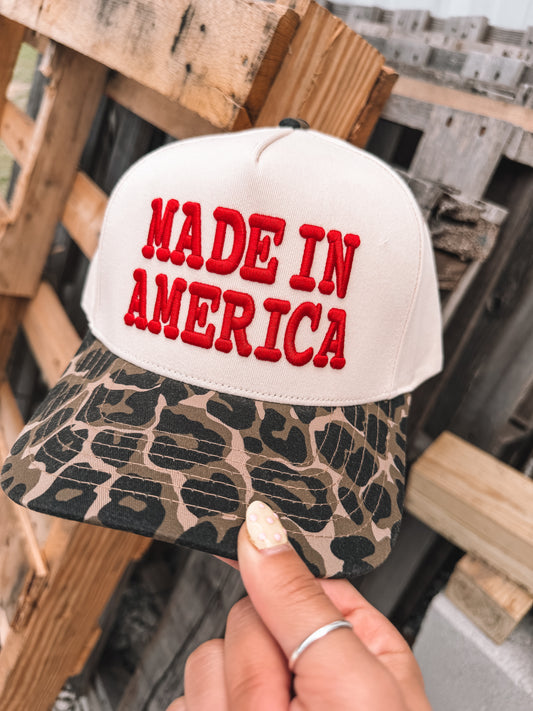 Made In America Trucker Hat - Leopard