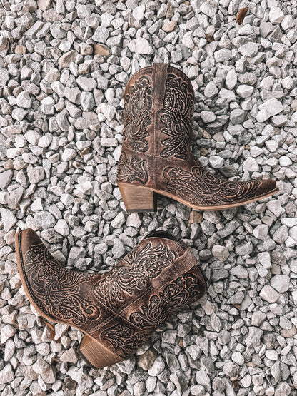 Paisley Leather Boots