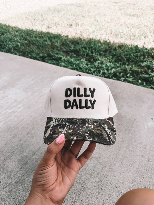 Dilly Dally Trucker Hat - Camo
