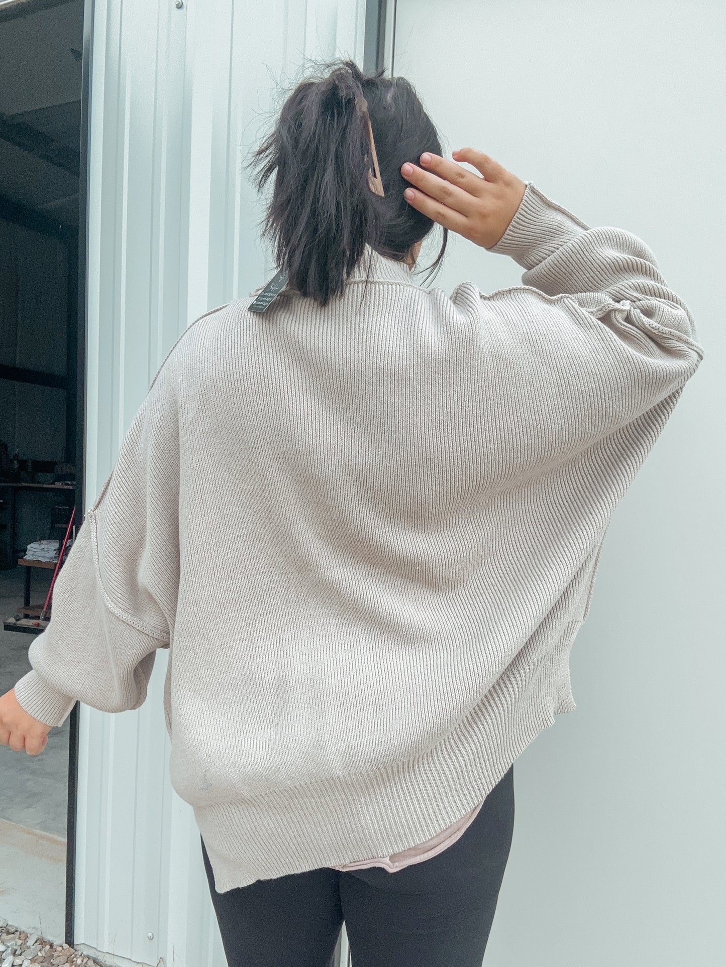 Side Slit Oversized Sweater