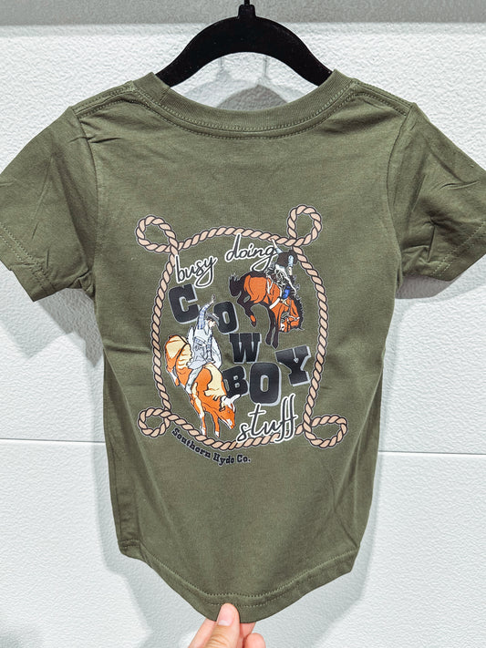 Busy Doing Cowboy Stuff Youth Tee