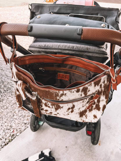 Cowhide Stroller Bag