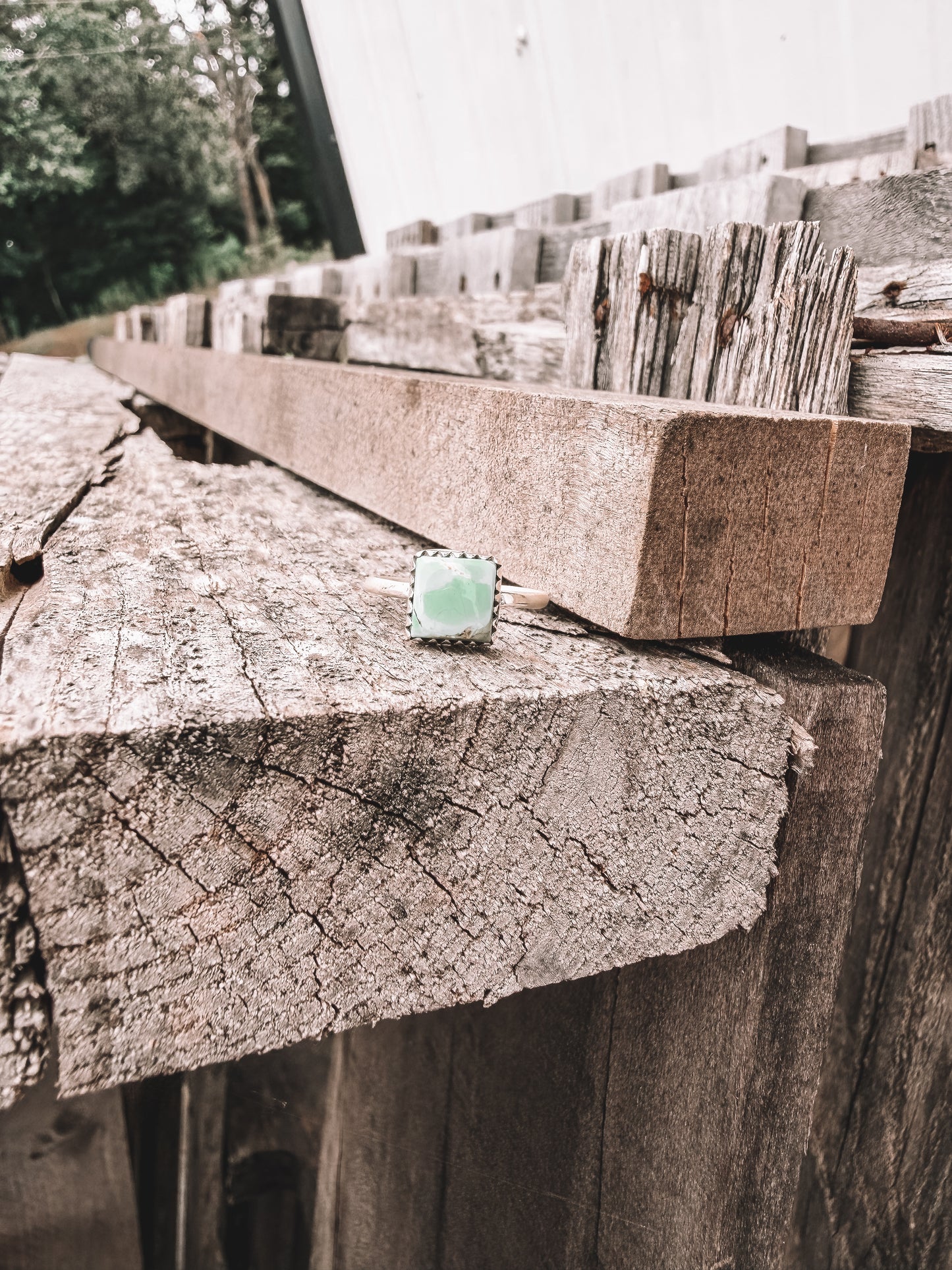 Square Ring in Turquoise