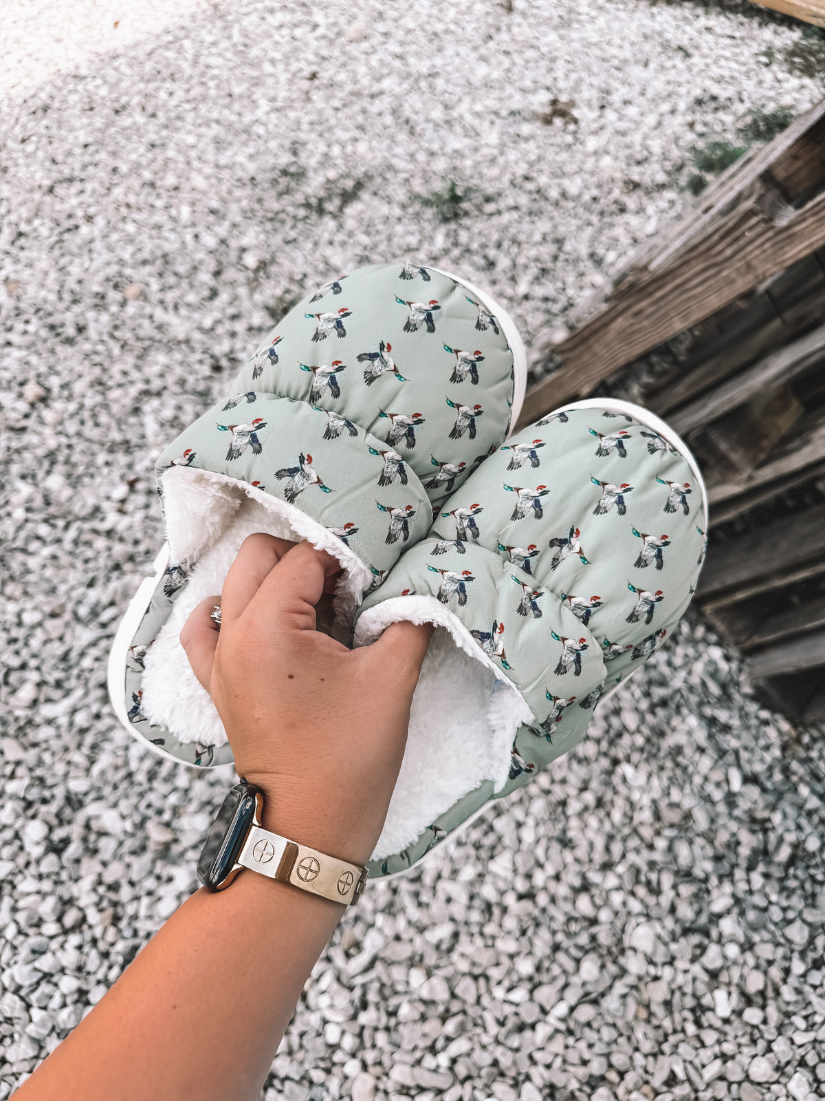 Green Duck Slippers