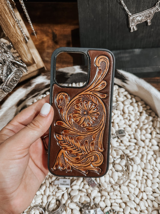 Brown Leather Phone Case (iPhone 16 Pro)