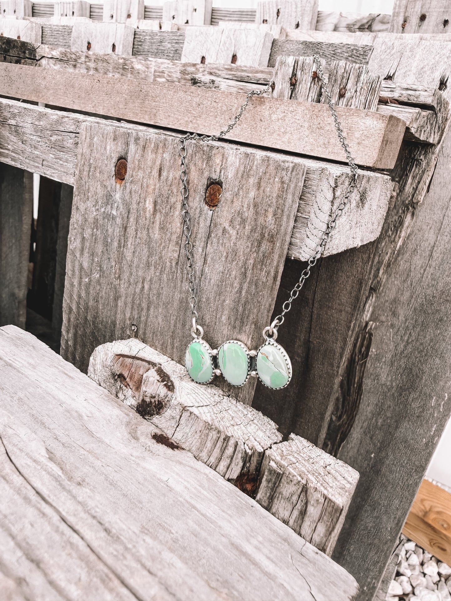 Trinity Necklace in Green