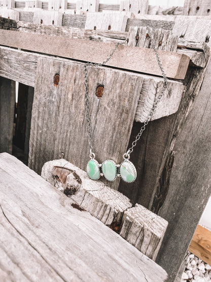 Trinity Necklace in Green