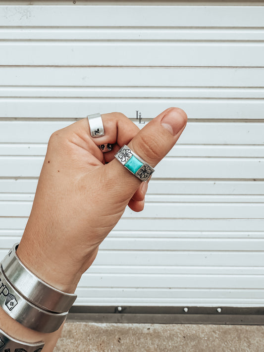 Blair Turquoise Stamped Ring