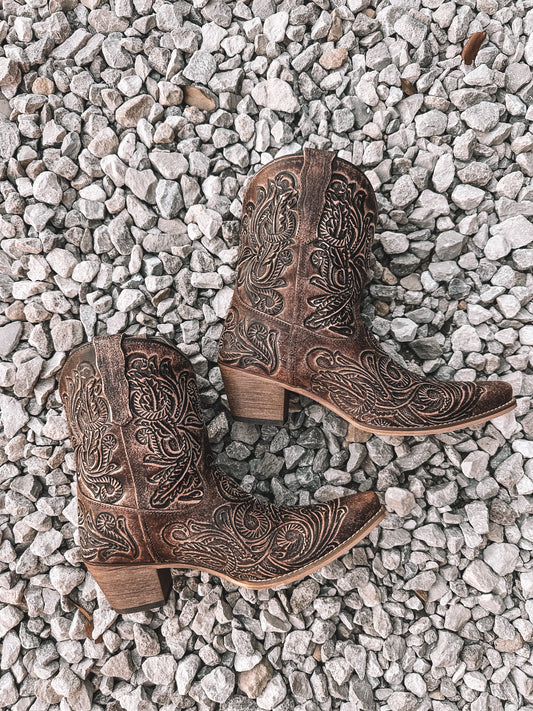 Paisley Leather Boots