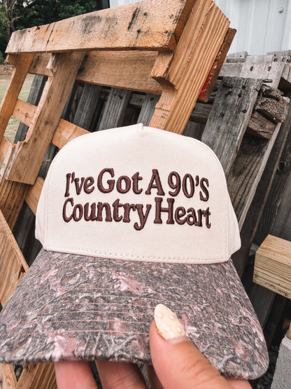 90’s Country Heart Trucker Hat - Camo