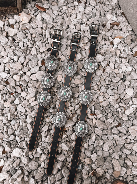 Turquoise Concho Dog Collar