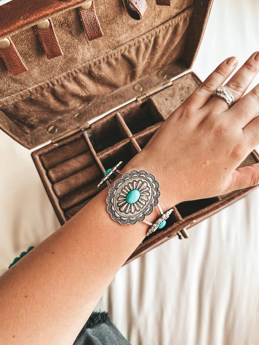 Stoned by Three Concho Bracelet