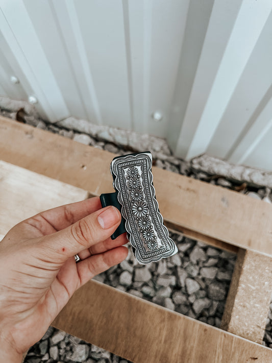 Bessie Silver Claw Clip