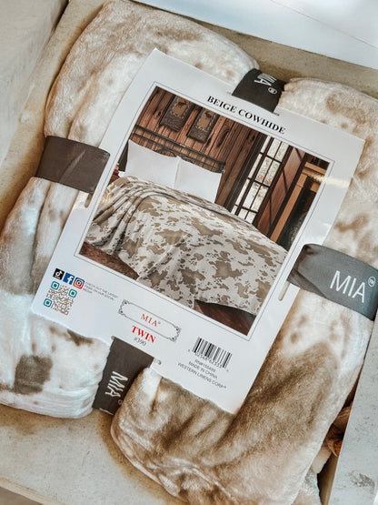 Western Beige Twin Blanket Bundle