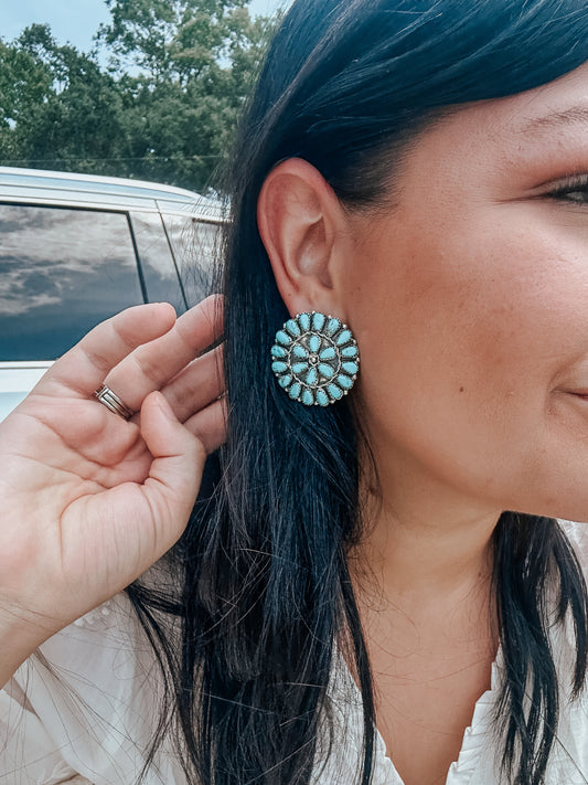 Turquoise Lambert Cluster Earrings