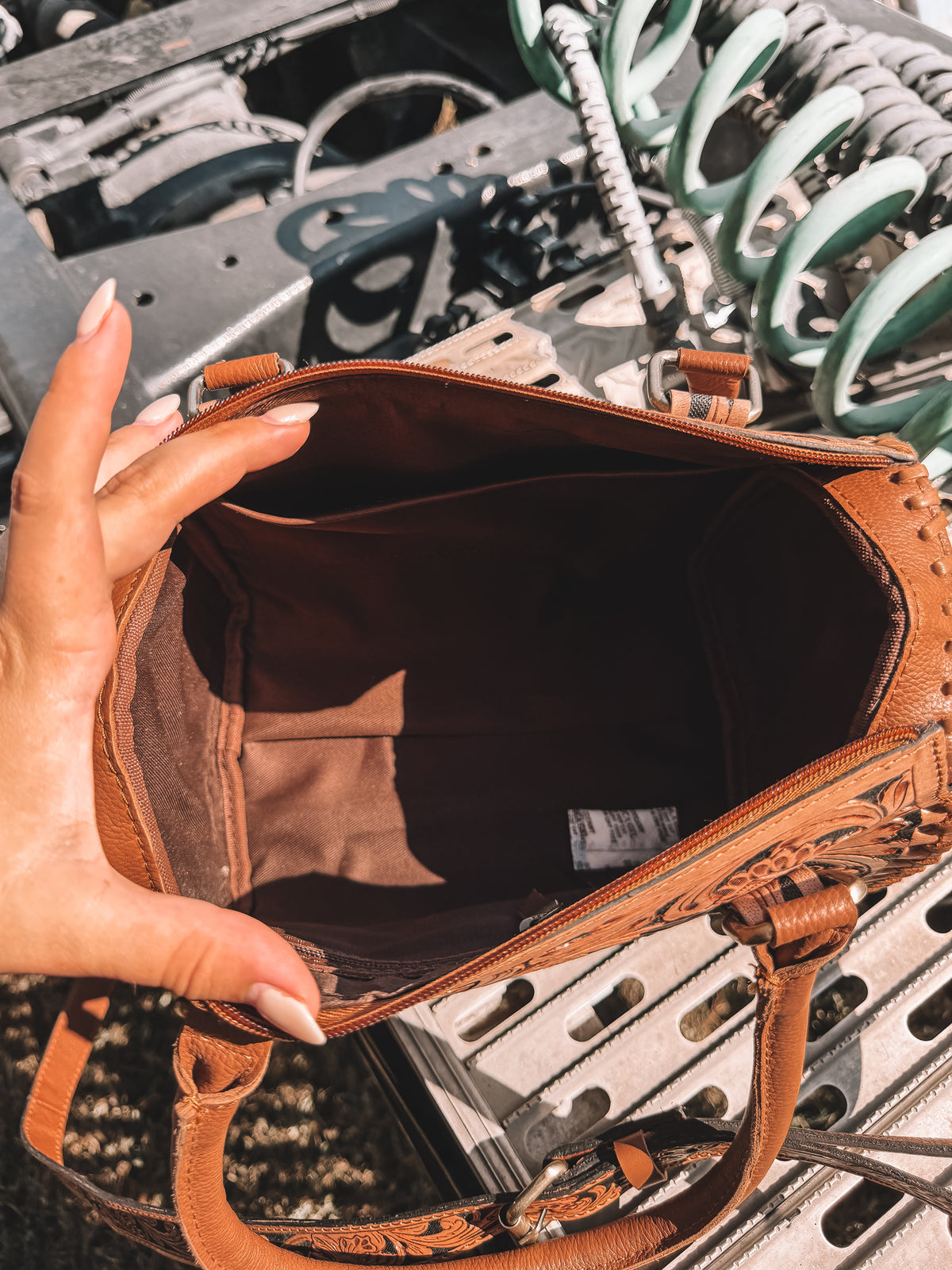 Tooled Leather Speedy Purse x L&L