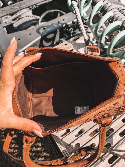 Tooled Leather Speedy Purse x L&L