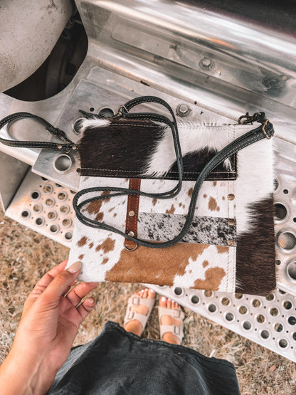 Ridge Cowhide Crossbody