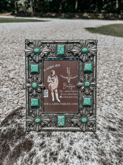 Concho Starred Turquoise Picture Frame