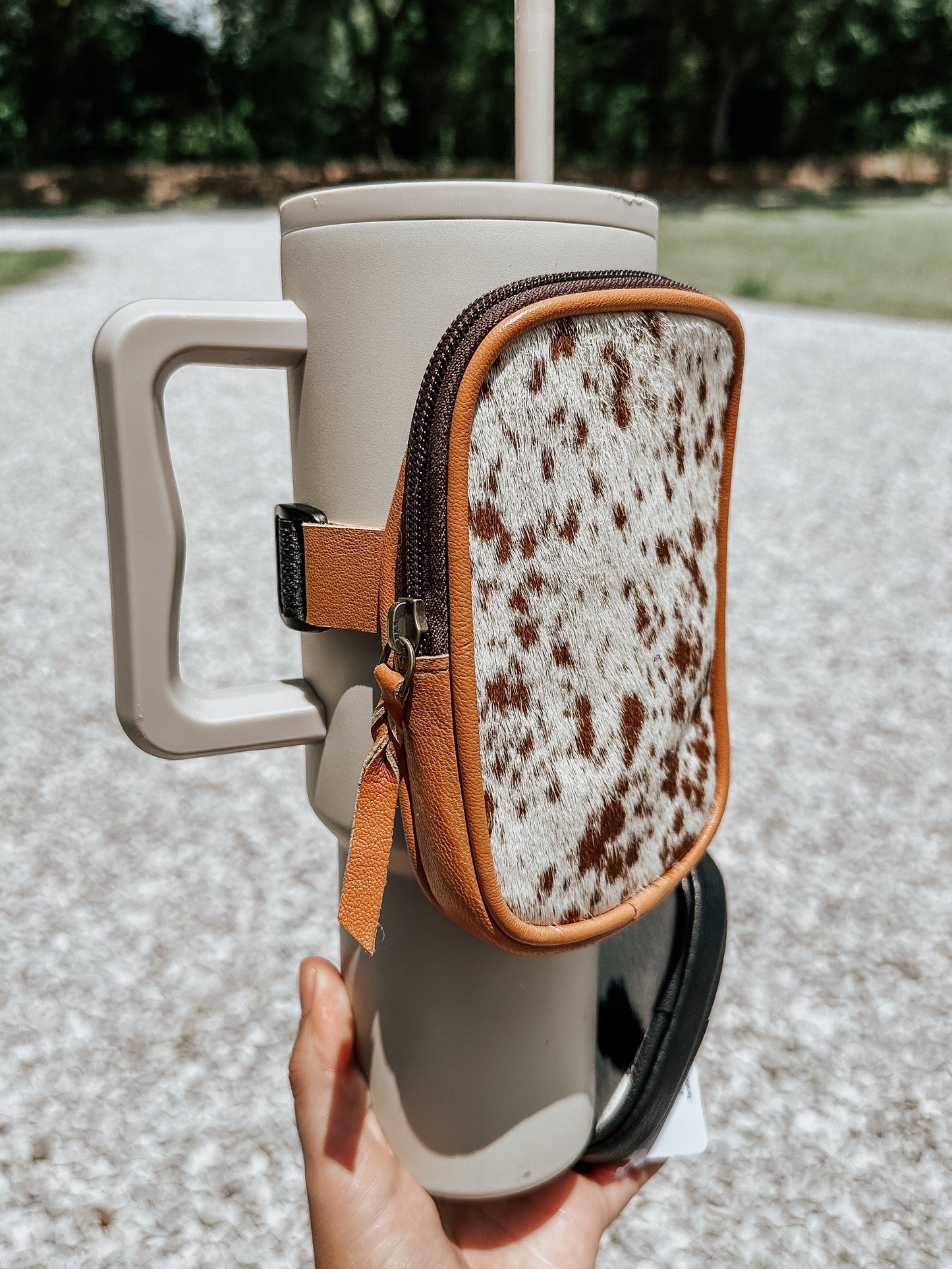 Cowhide Tumbler Pouch
