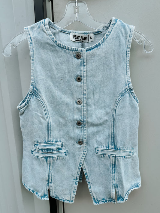 Denim Vest Top