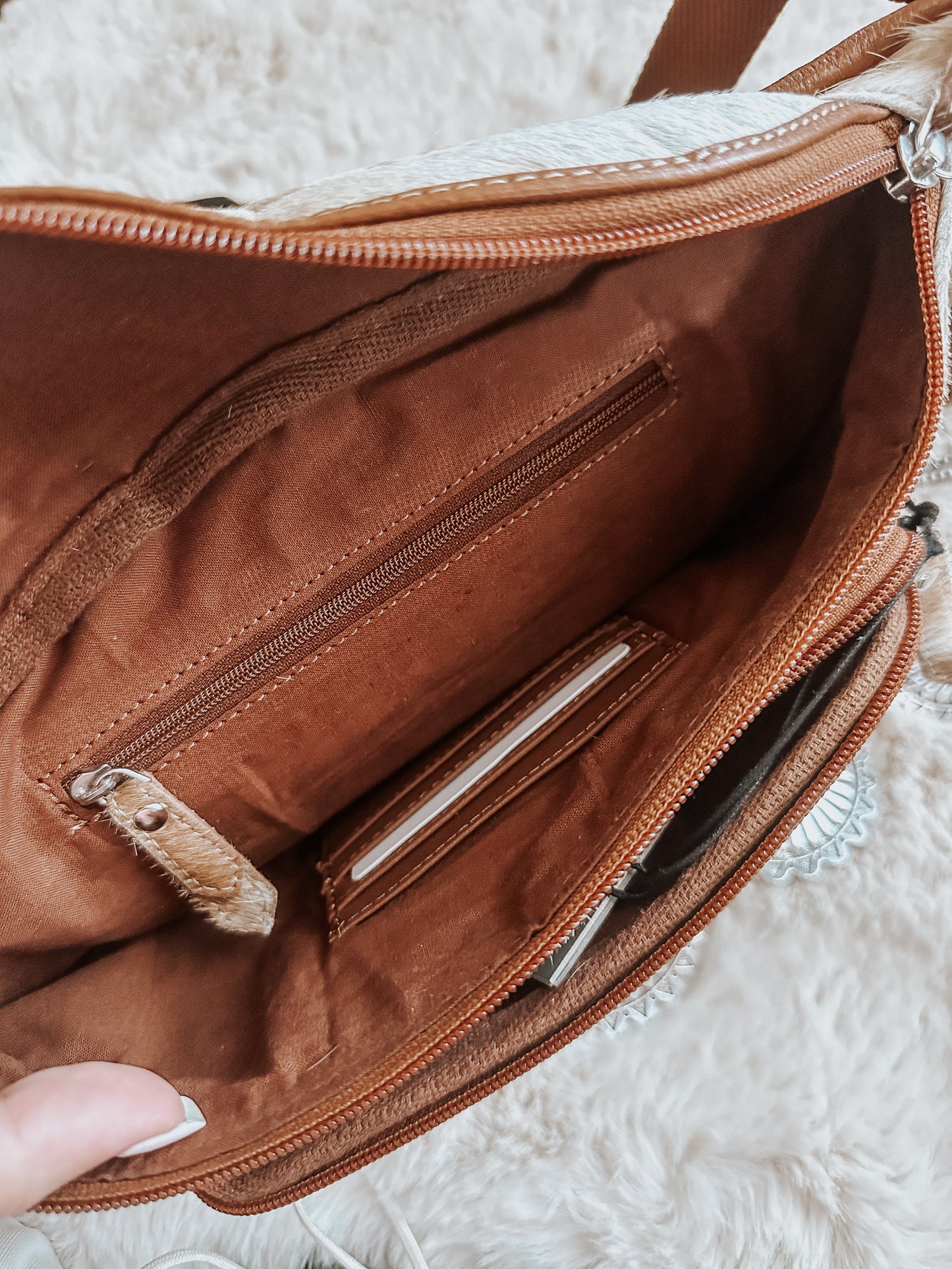 Ridge Cowhide Fanny Pack in Brown