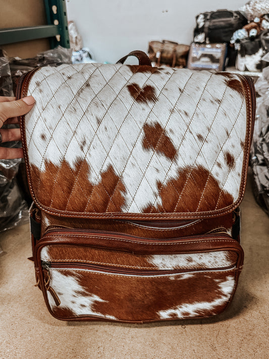 Stitched Cowhide Backpack