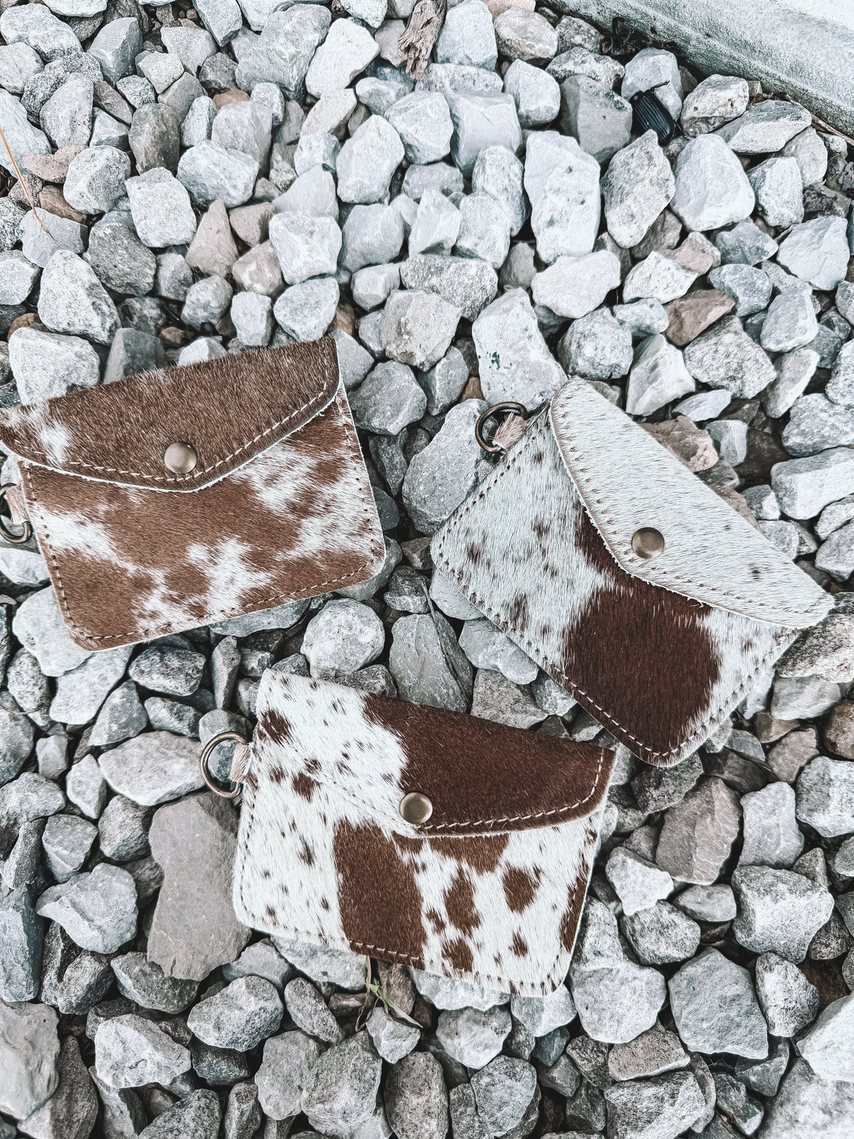 Juniper Cowhide Coin Pouch Keychain- Tan