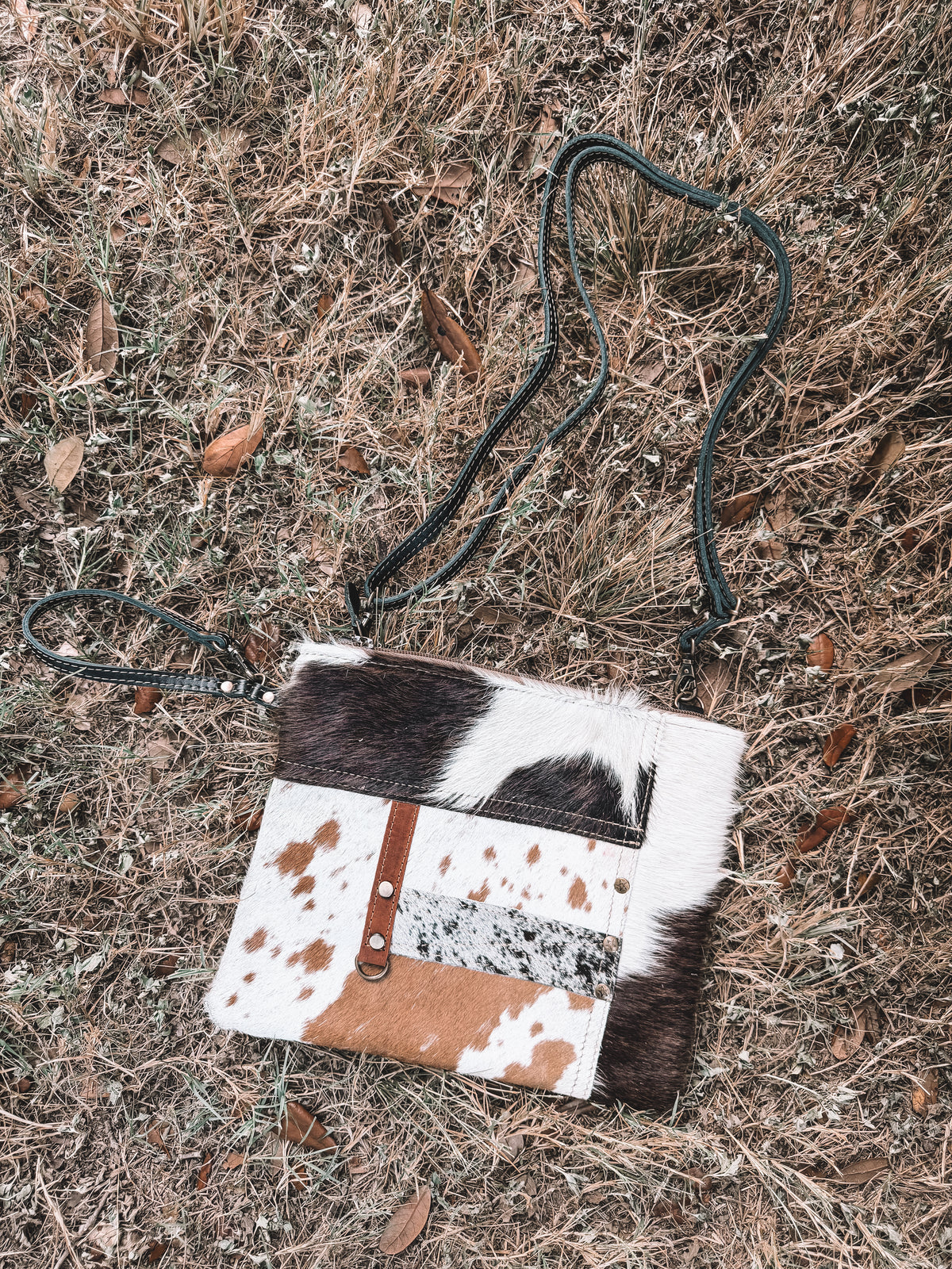 Ridge Cowhide Crossbody