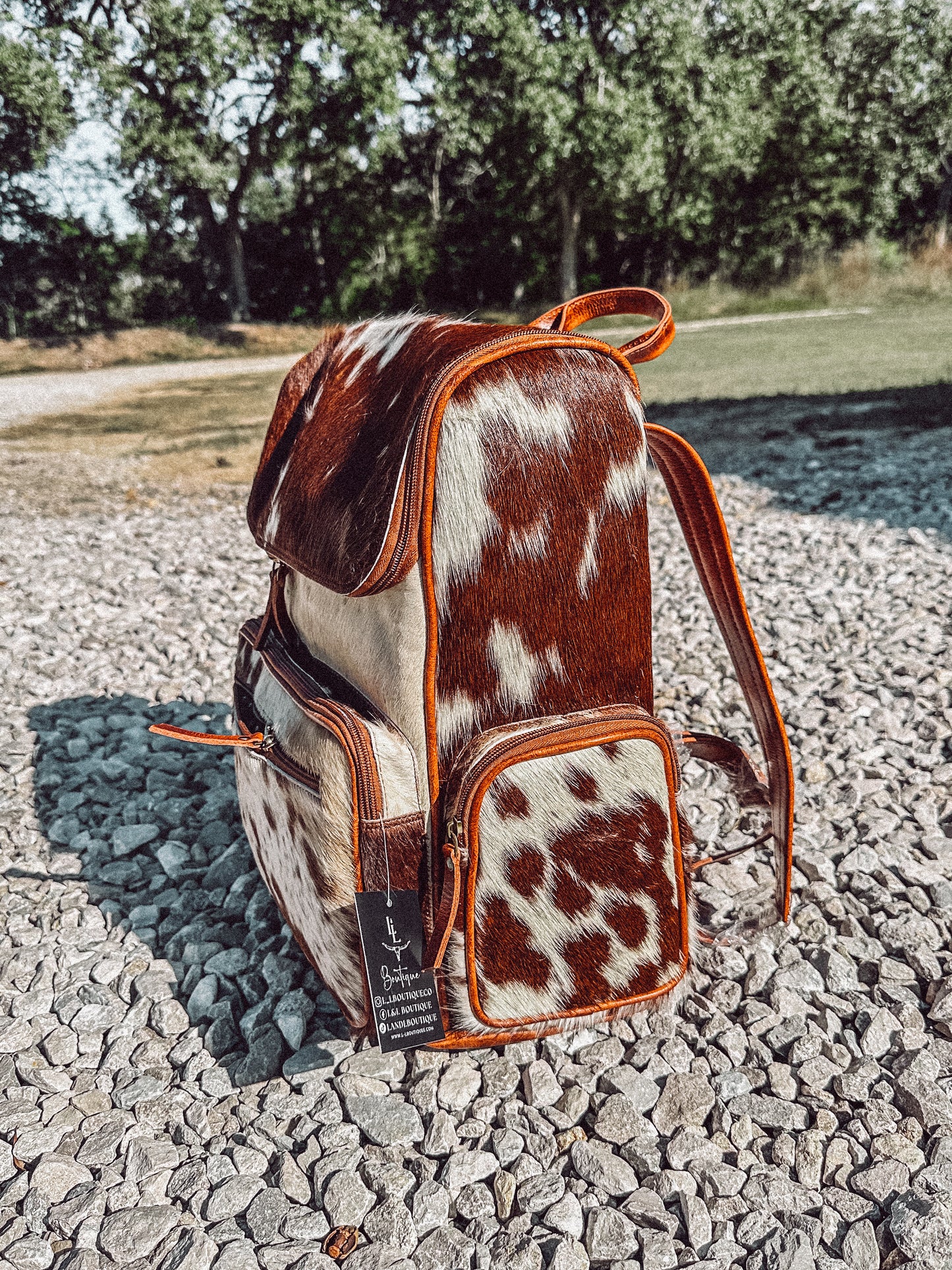 Magnolia Cowhide Leather Backpack